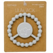 Wholesale - 1pc Silicone Peace Teether - Gray Elephant Print C/P 100, UPC: 195010015929